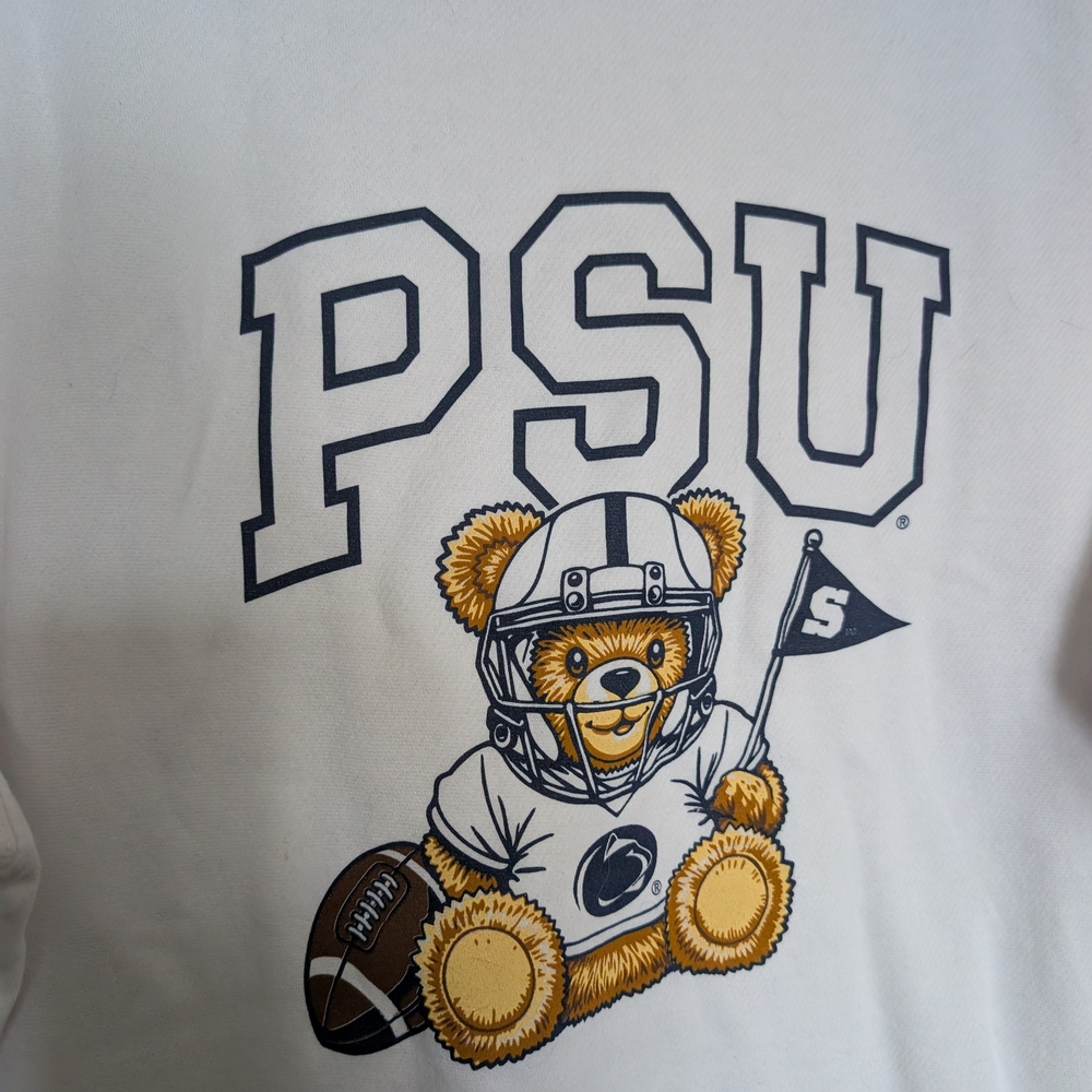 Penn State Bear Graphic White Sweatshirt (Size xxl)